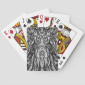 owl women ilustration pokerkaarten (Achterkant)