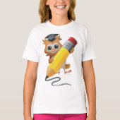 Owl Writing T-shirt (Voorkant)