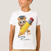 Owl Writing T-shirt (Voorkant)