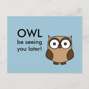 Owl, zie je. briefkaart