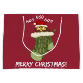 OwlBeHome4Kerstmis Large Cadeauzakje (Voorkant)
