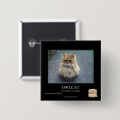 Owlcat Vierkante Button 5,1 Cm (Voorkant /achterkant)