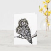 Owlfully Leuke Notecard Kaart (Gele Bloem)