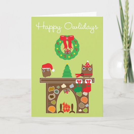 Owlidays heureux ! Carte de voeux (Devant)