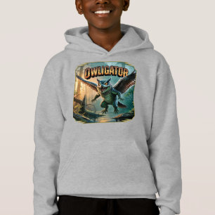 Owligator Illustratie – Uil Alligator Grappig Eng