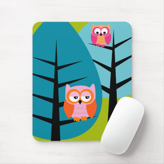 owls 4 Mousepad Muismat (Met muis)