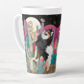 OWLS DE NUIT Lapphund finlandais Latte Mug (Angle gauche)