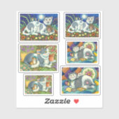 OWLS EN CATS, LANDBOUWKITTEN-STICKERS STICKER (Vel)