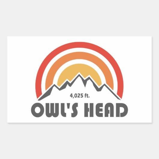 Owl's Head New Hampshire Rechthoekige Sticker (Voorkant)