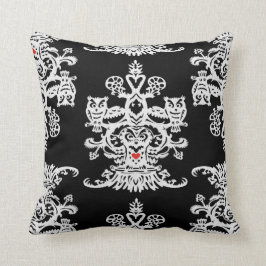 Owl's holle zwarte kussen