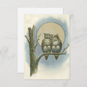  owls illustratie bedankkaart (Voorkant / Achterkant)