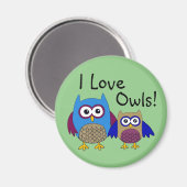 Owls magnet magneet (Voorkant / Achterkant)