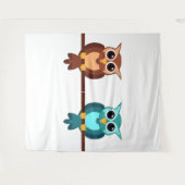 Owls Tapestry Wandkleed (Voorkant (horizontaal))