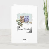 Owls Wedding Kaart (Achterkant)