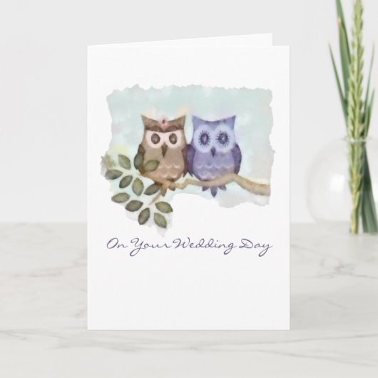 Owls Wedding Kaart (Voorkant)