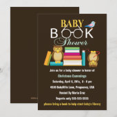 Owly Species Baby shower Invitation Kaart (Voorkant / Achterkant)