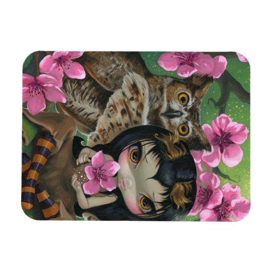 "Owlyn au printemps" Flex Magnet (Horizontal)