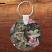 "Owlyn in de lente" Sleutelhanger (Voorkant)