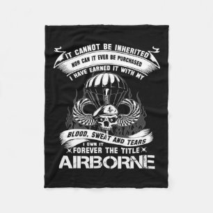 Own-it Forever De titel Airborne Army Ranger Vete Fleece Deken