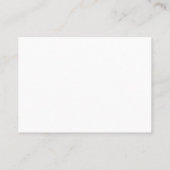 Own Name Calligraphy Chic Plain Simple Black White Contactkaartje (Achterkant)