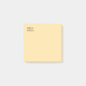 Own Name Modern Minimal Professional Plain Beige Post-it® Notes (Voorkant)