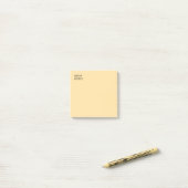 Own Name Modern Minimal Professional Plain Beige Post-it® Notes (Op bureau)