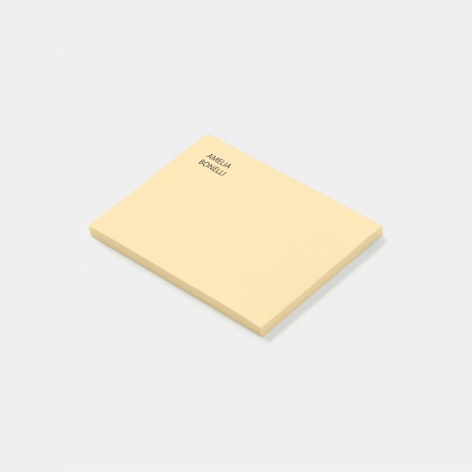 Own Name Modern Minimal Professional Plain Beige Post-it® Notes (Schuin)