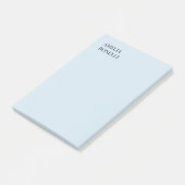 Own Name Modern Minimalist Professional Plain Blue Post-it® Notes (Schuin)