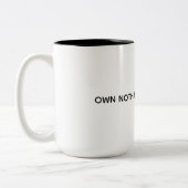 OWN NOTHING AND BE HAPPY Minimalist Mug (Gauche)