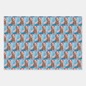 own photos pattern personalised family  inpakpapier vel (Voorkant 3)