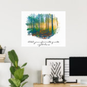 " OWN QUOTE Forest Woods Rustic Woodland Poster (Bureau à domicile)