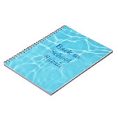 own text swimming pool back to school notebook notitieboek (Linkerzijde)