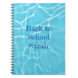 own text swimming pool back to school notebook notitieboek