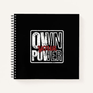 Own Your Power – Bold Motivational Quote Design Notitieboek