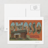 Owosso, Michigan - Grote letterscènes Briefkaart (Voorkant / Achterkant)