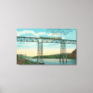OWR & N Bridge SceneSnake River, ID Canvas Afdruk