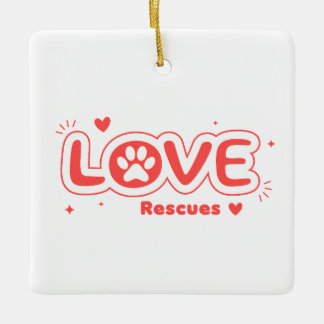 OWRAssist Love Redt Keramisch Ornament