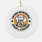 OWRAssist Love Rescues Keramisch Ornament (Achterkant)