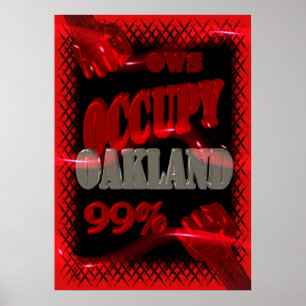 OWS-protest OCCUPY Oakland wall street 99% strong Poster