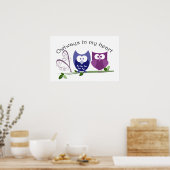 Owways in my heart, mignon Poster des Chouettes (Cuisine)