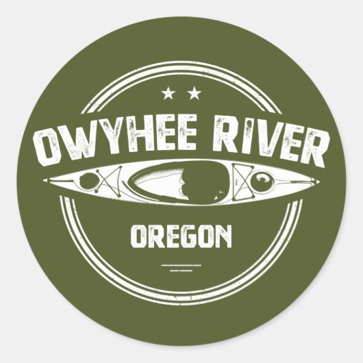 Owyhee River, Oregon Ronde Sticker (Voorkant)