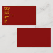 Ox Bloed Visitekaartje (Voorkant / Achterkant)