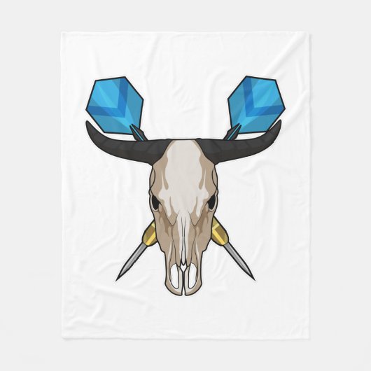 Ox in Darts met Dart Fleece Deken (Voorkant)