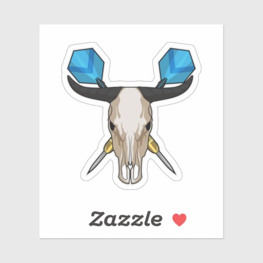 Ox in Darts met Dart Sticker (Vel)