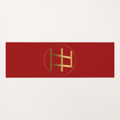 Ox Jaar Goud met ingegraveerd symbool Yoga Mat (Achterkant (horizontaal))