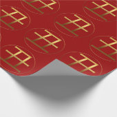 Ox jaar goudreliëfeffect Symbool wikkeling P Cadeaupapier (Hoek)