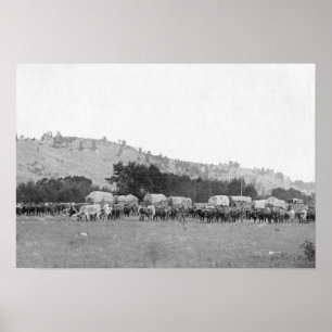 Ox-treinen tussen Sturgis en Deadwood Photograp Poster