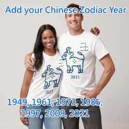 Ox Zodiac  Jaar Sticker T-shirt