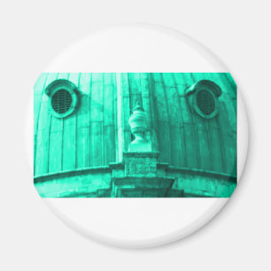 Oxford 1986 snapshot 163 Cyaan Het MUSEUM Zazzle G Magneet