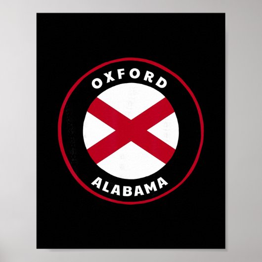 Oxford Alama Al State Flag Dge Vacation  Poster (Voorkant)